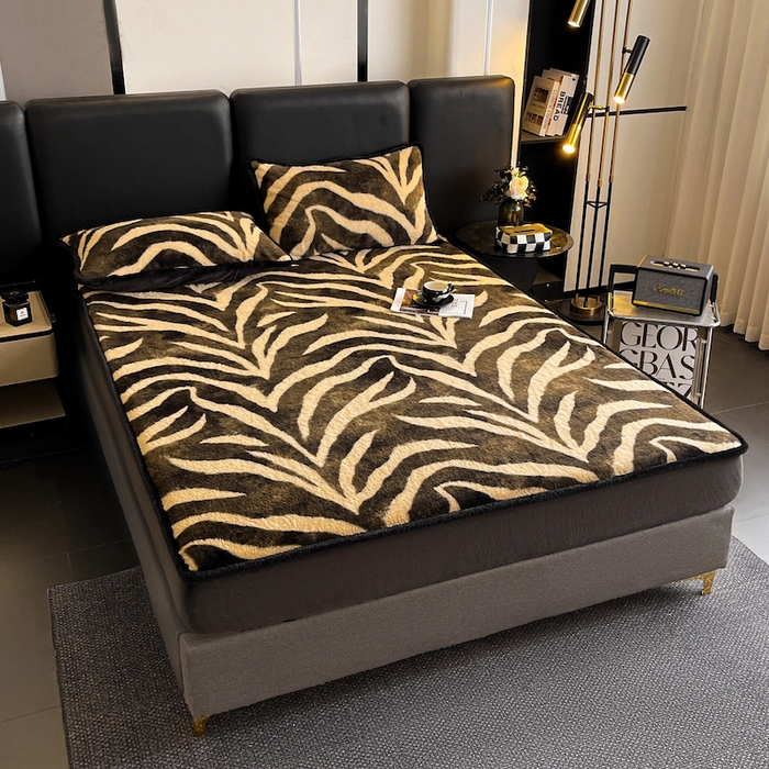 91家纺网 家纺一手货源 找家纺 （总）极简 2025新款牛奶绒保暖单床笠 床笠单件