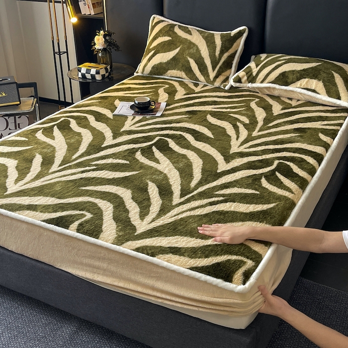 91家纺网 家纺一手货源 找家纺 （总）极简 2025新款牛奶绒保暖单床笠 床笠单件