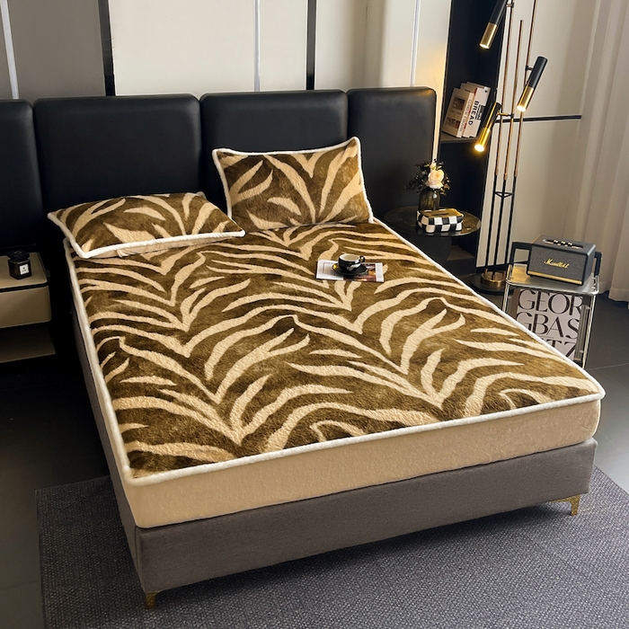 91家纺网 家纺一手货源 找家纺 极简 2025新款牛奶绒保暖单床笠 床笠单件 弗洛朗-咖