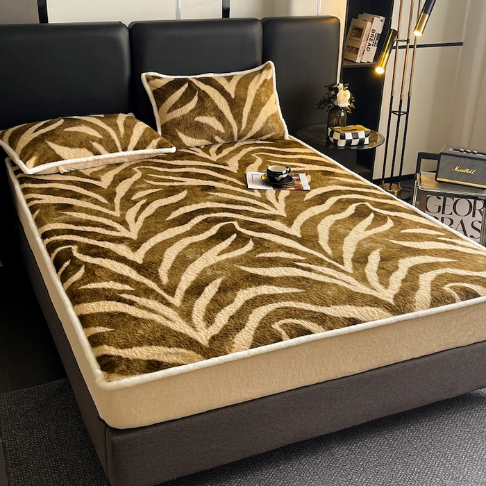 91家纺网 家纺一手货源 找家纺 极简 2025新款牛奶绒保暖单床笠 床笠单件 弗洛朗-咖