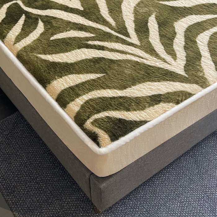 91家纺网 家纺一手货源 找家纺 极简 2025新款牛奶绒保暖单床笠 床笠单件 弗洛朗-绿