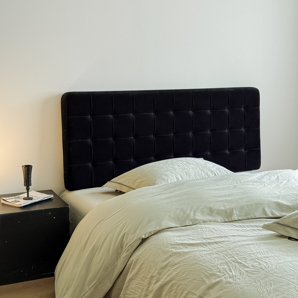 91家纺网 家纺一手货源 找家纺 于果 2025新款全棉纯棉亮面立体浮雕磨毛四件套 秘境-奶绿