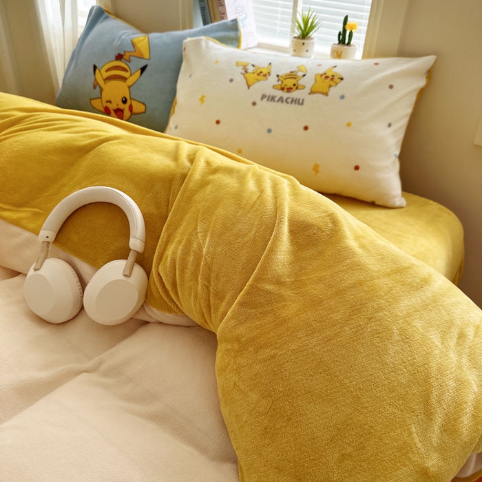 91家纺网 家纺一手货源 找家纺 （总）徕米家居 2025新款A类牛奶绒毛巾绣卡通四件套