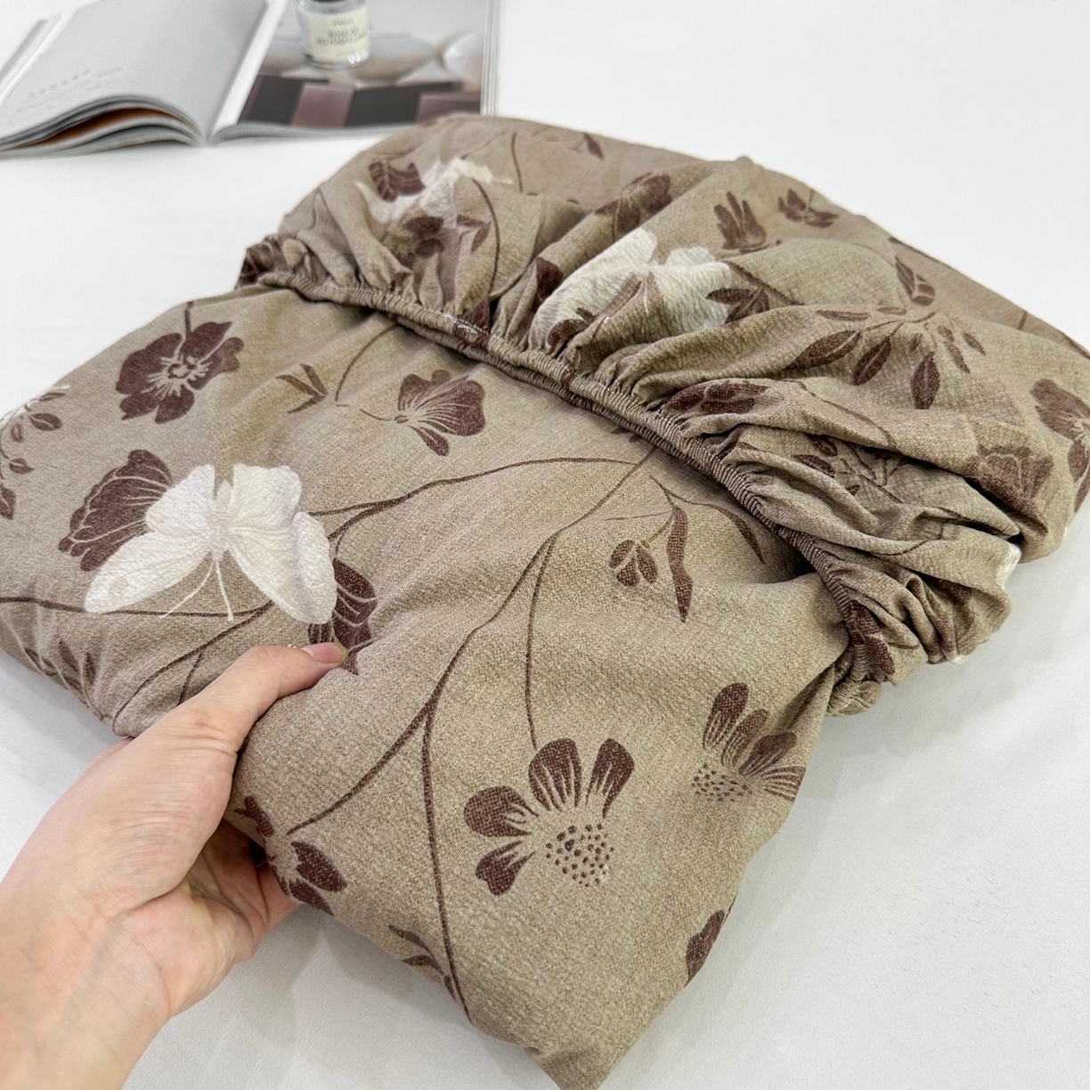 91家纺网 家纺一手货源 找家纺 （总）一比一家纺 2025新款高克重复古原麻床笠