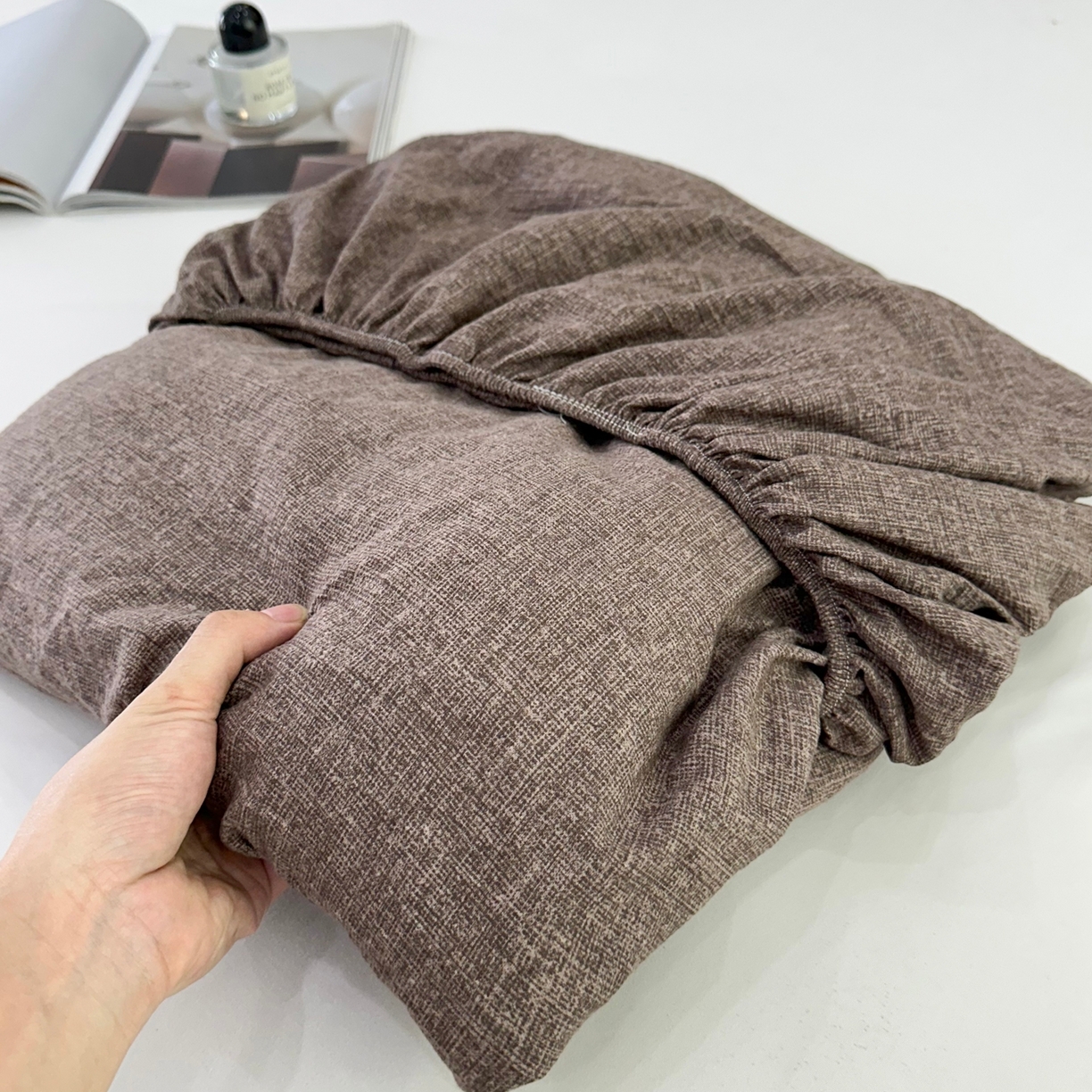 91家纺网 家纺一手货源 找家纺 （总）一比一家纺 2025新款高克重复古原麻床笠