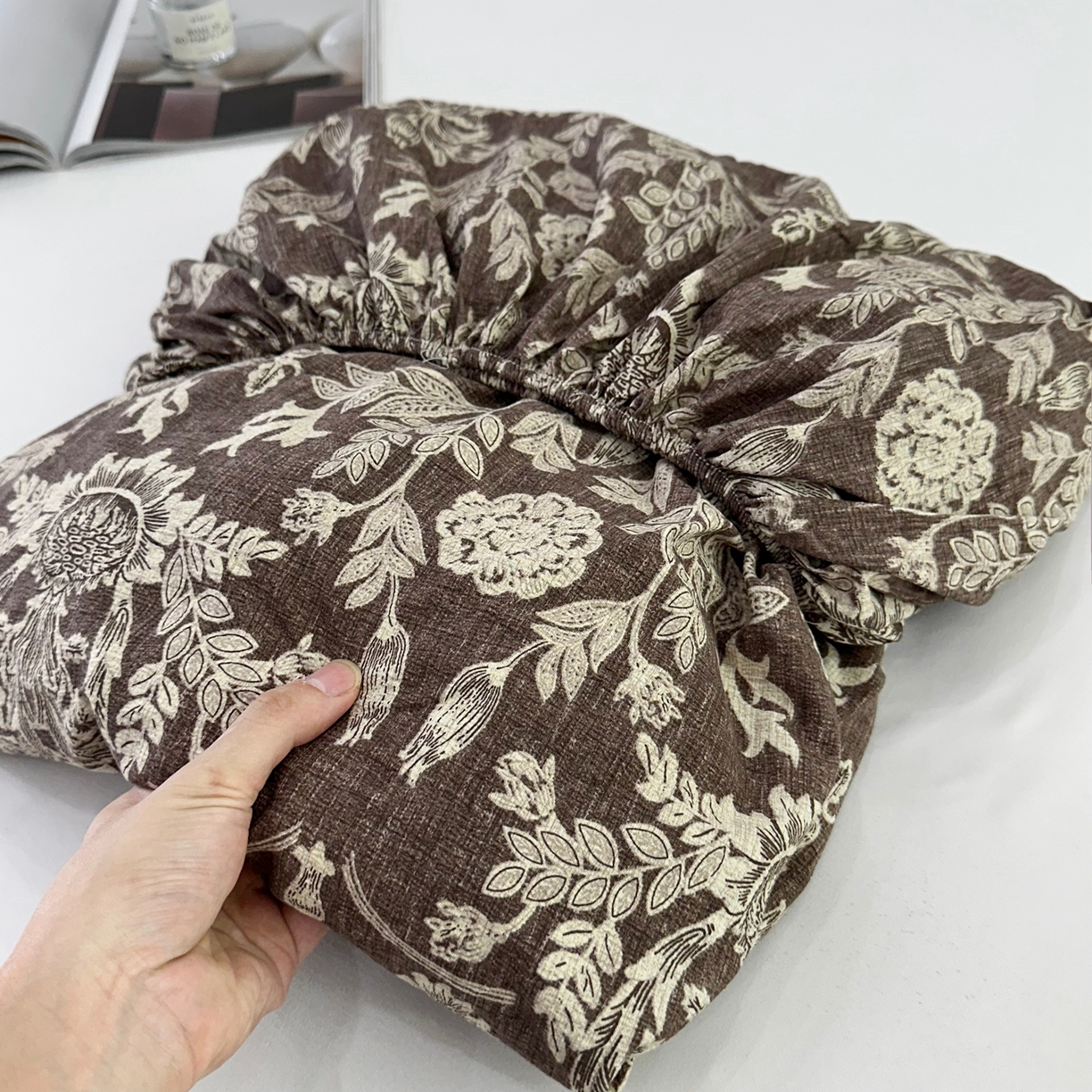 91家纺网 家纺一手货源 找家纺 （总）一比一家纺 2025新款高克重复古原麻床笠