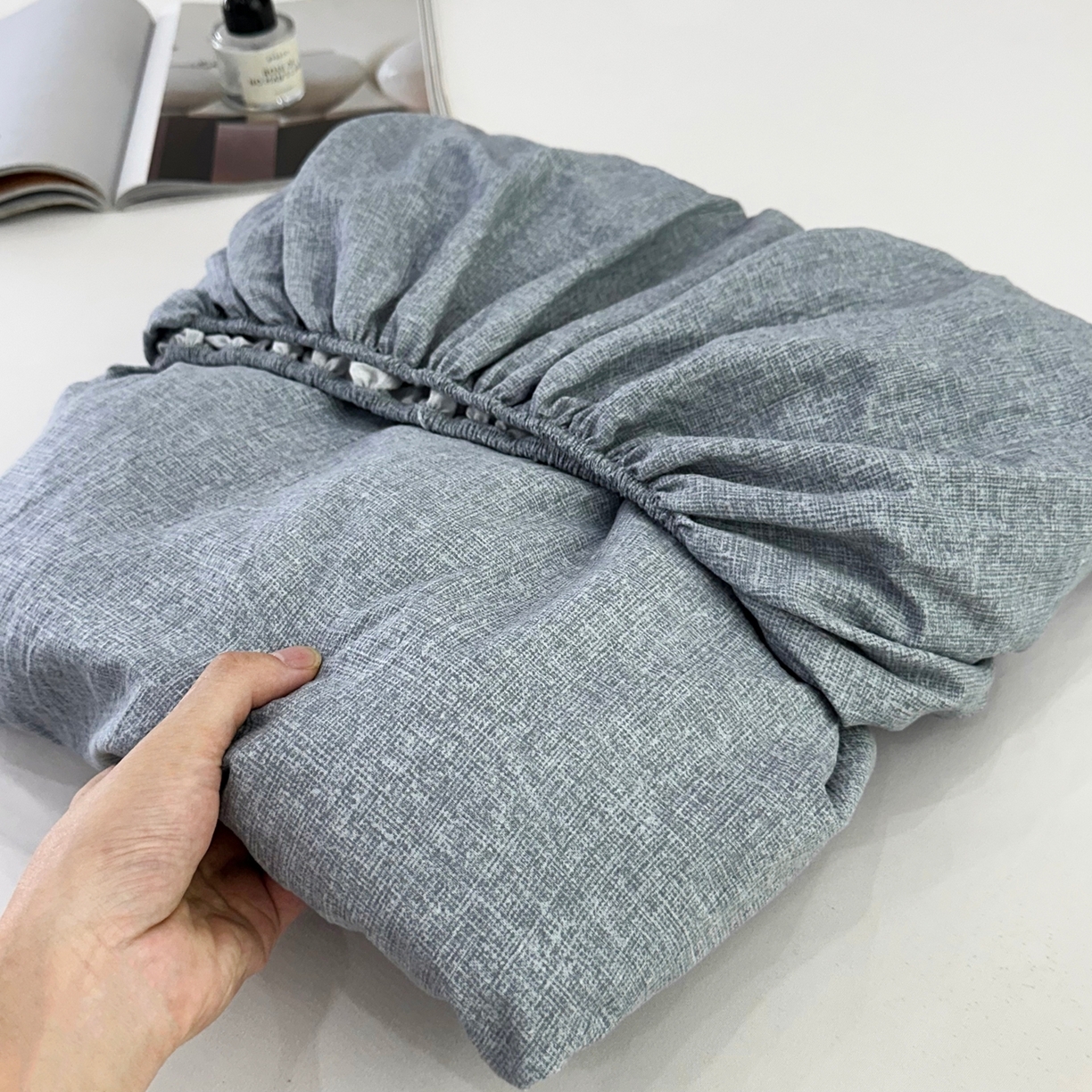 91家纺网 家纺一手货源 找家纺 （总）一比一家纺 2025新款高克重复古原麻床笠