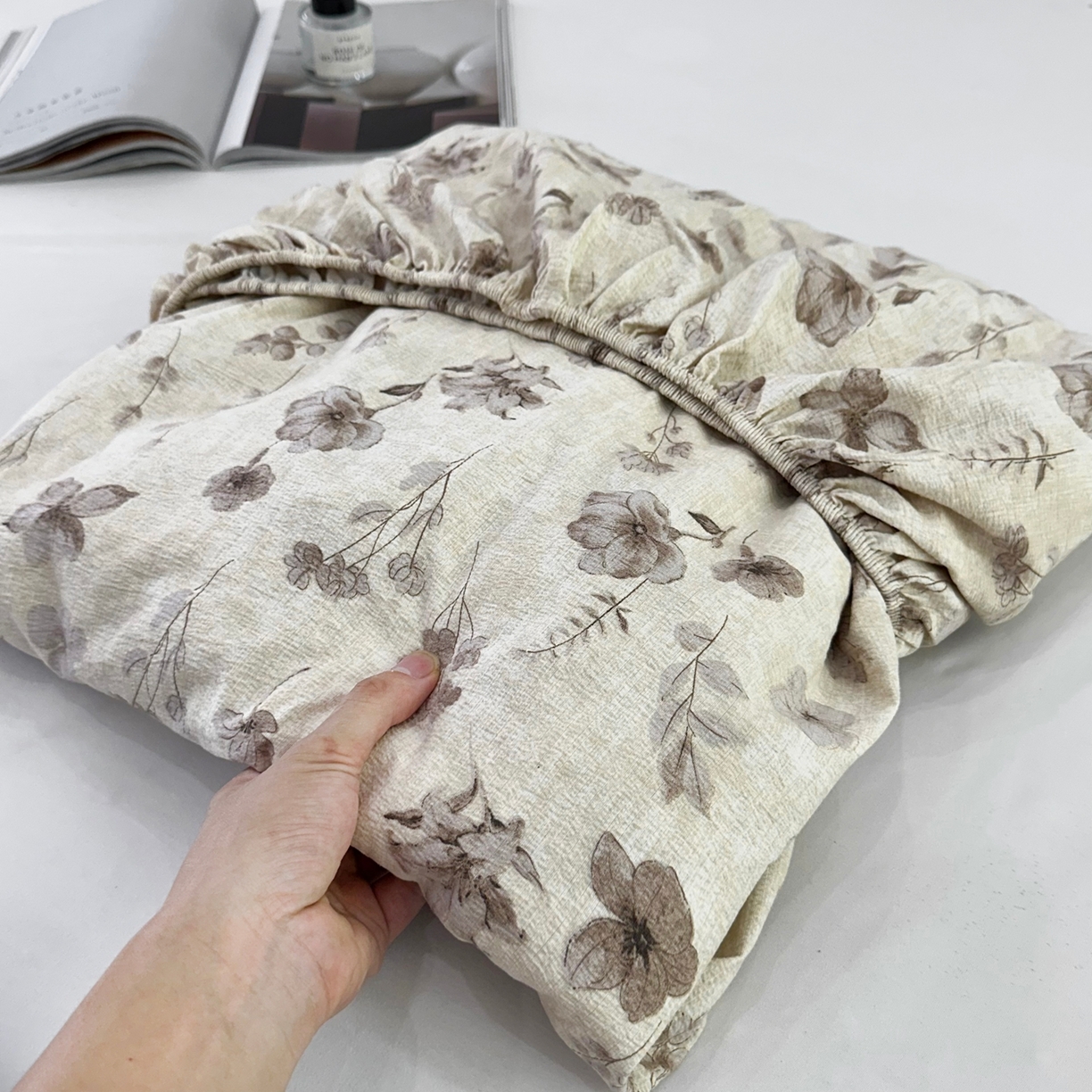 91家纺网 家纺一手货源 找家纺 （总）一比一家纺 2025新款高克重复古原麻床笠