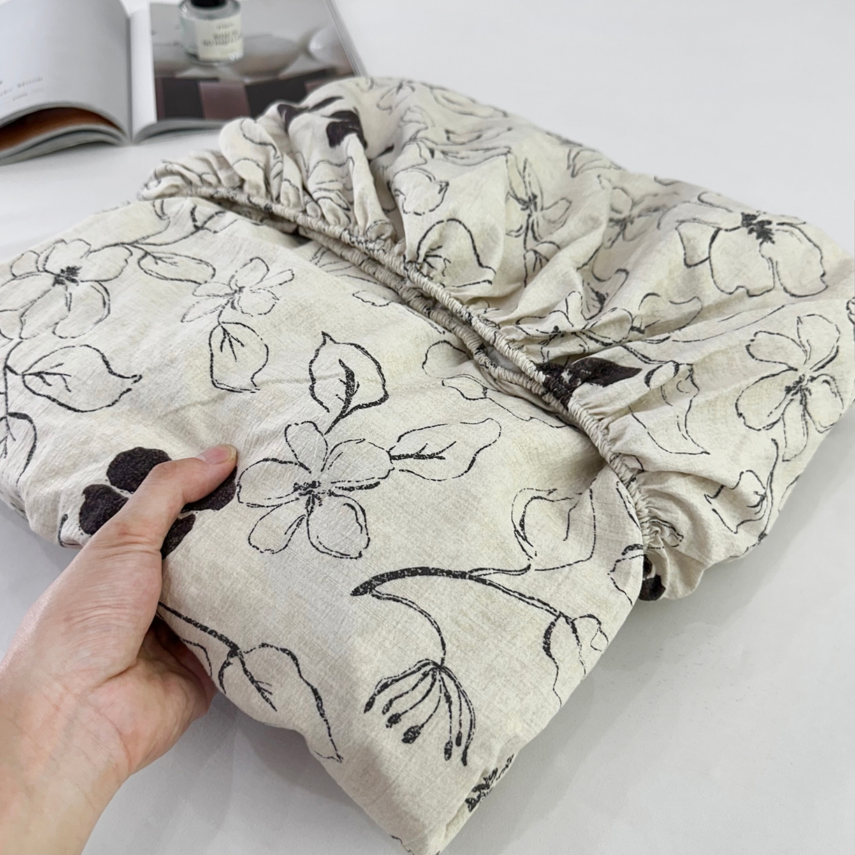 91家纺网 家纺一手货源 找家纺 （总）一比一家纺 2025新款高克重复古原麻床笠