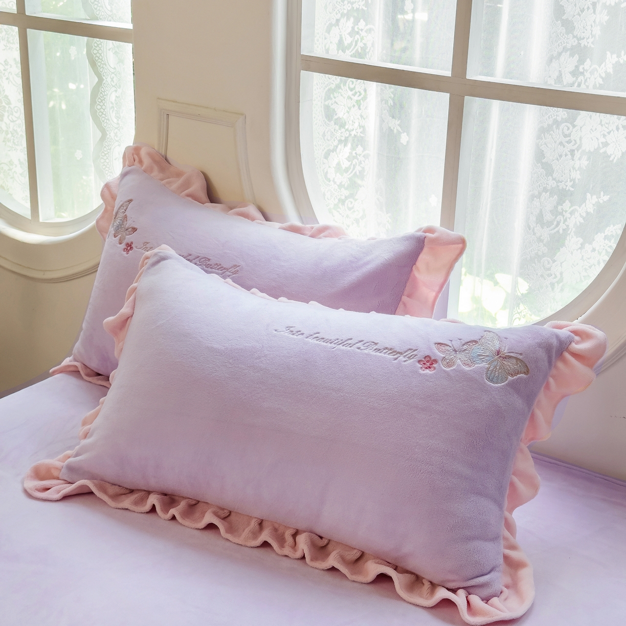 91家纺网 家纺一手货源 找家纺 卡初家居（原微来） 2025秋冬新款A类高克重加厚保暖亲肤牛奶绒四件套--蝶舞系列（提供买家秀） 蝶舞-优雅紫