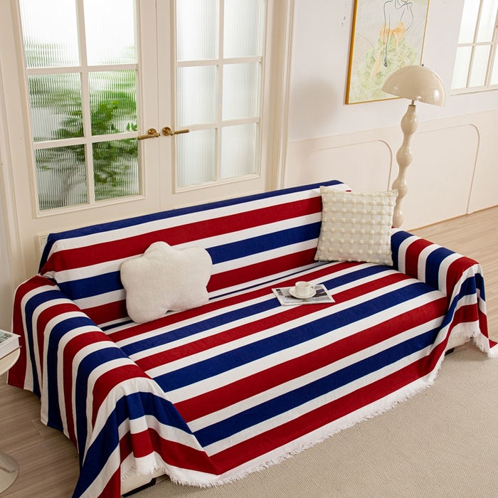 （总）沐沐家纺 2025新款摩登条纹沙发巾