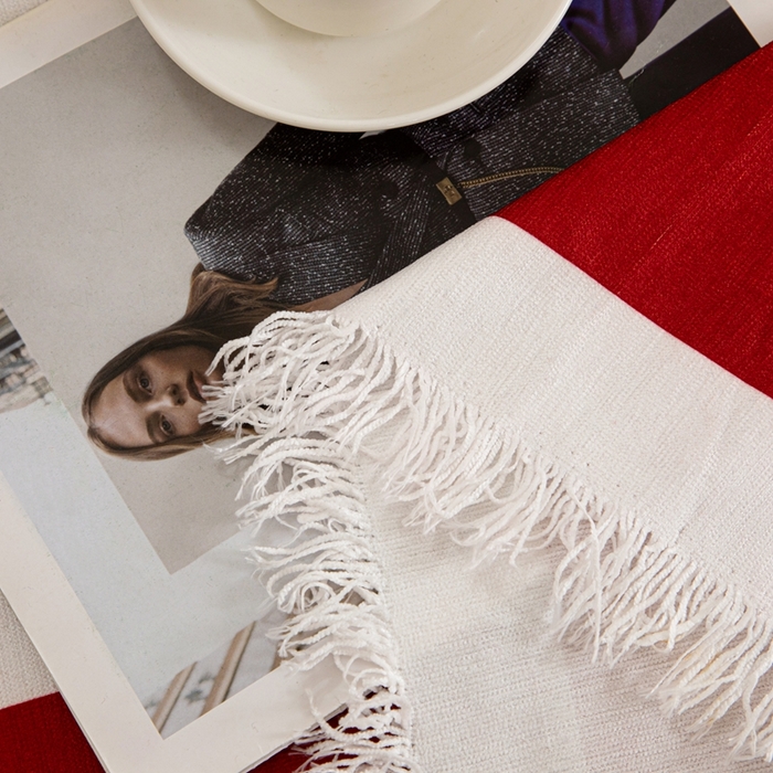 91家纺网 家纺一手货源 找家纺 （总）沐沐家纺 2025新款摩登条纹沙发巾