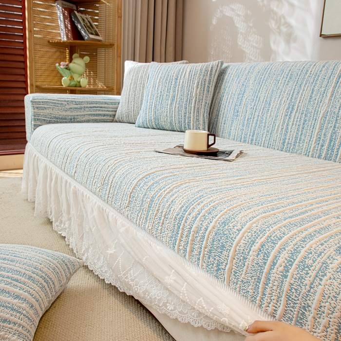 91家纺网 家纺一手货源 找家纺 （总）沐沐家纺 2025新款星弦裙边款沙发套