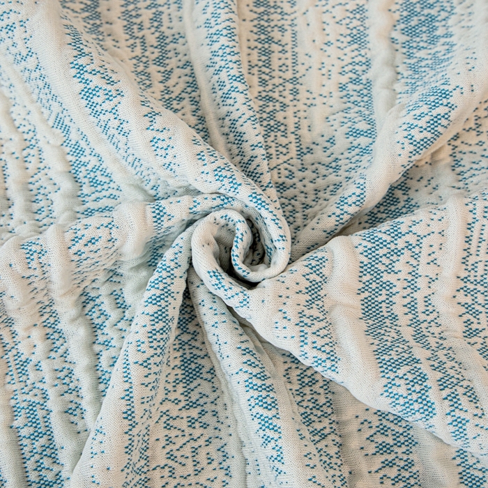 91家纺网 家纺一手货源 找家纺 沐沐家纺 2026新款星弦裙边款沙发套 孔雀蓝