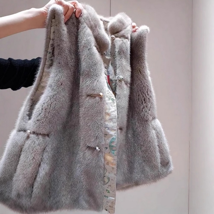 91家纺网 家纺一手货源 找家纺 （总）洛兰沙家居馆【只代发】【只代发】 2025新款复古织锦缎细纱棉麻拼接马甲背心刺绣中式盘扣上衣