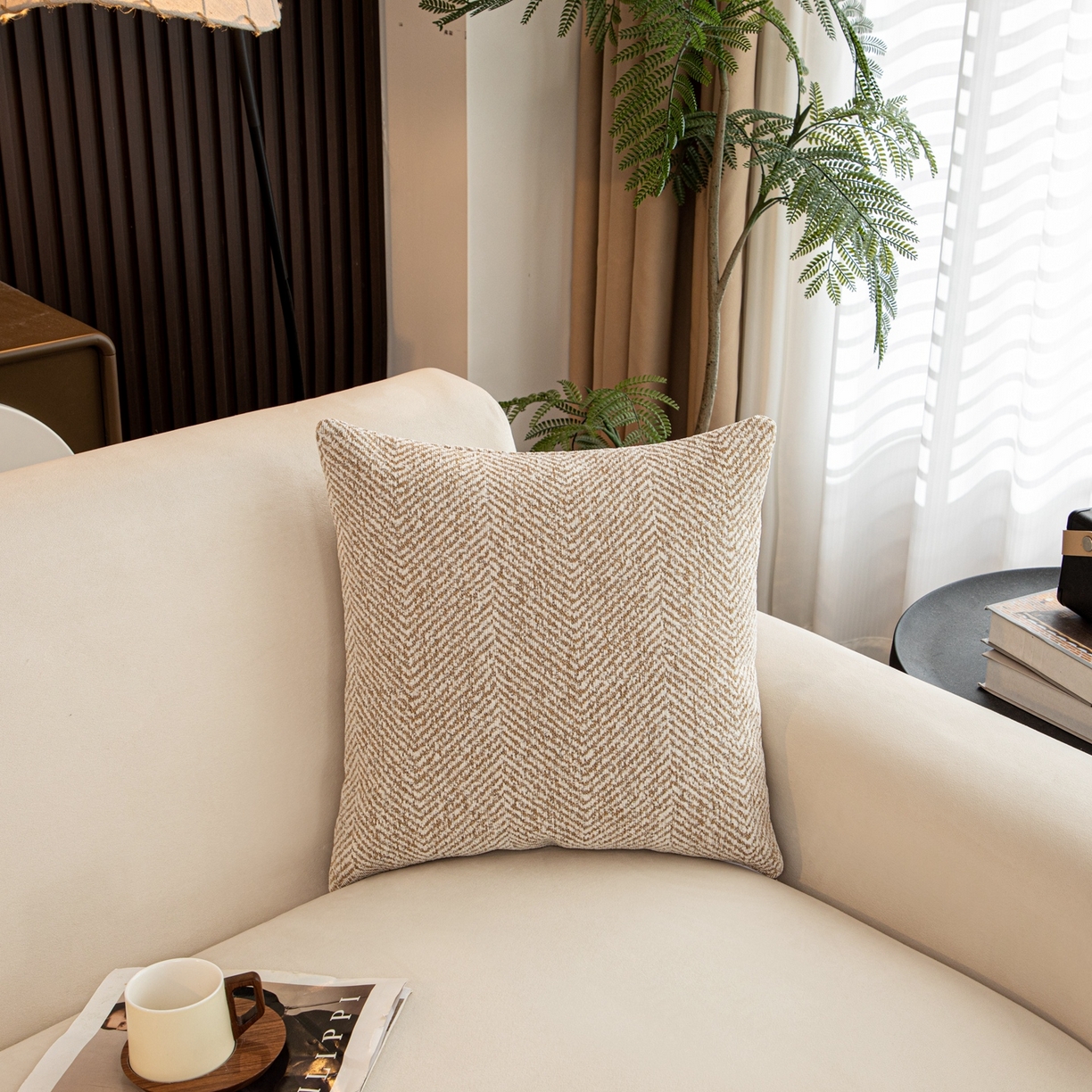 91家纺网 家纺一手货源 找家纺 沐沐家纺 2026新款波点抱枕 波点-卡其