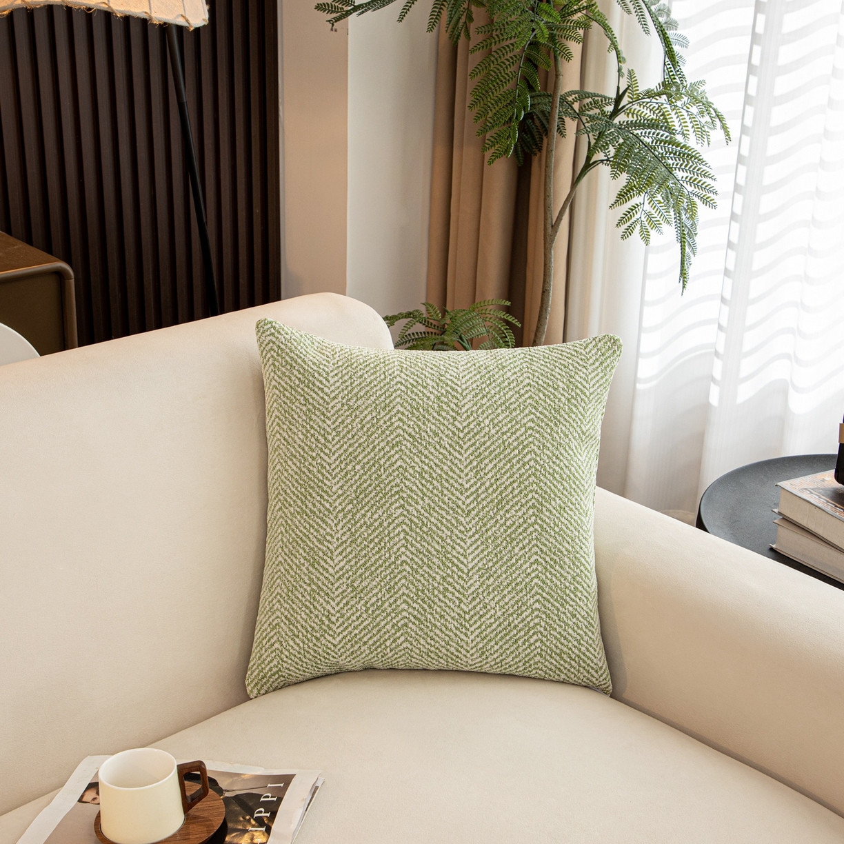 沐沐家纺 2026新款波点抱枕 波点-绿色