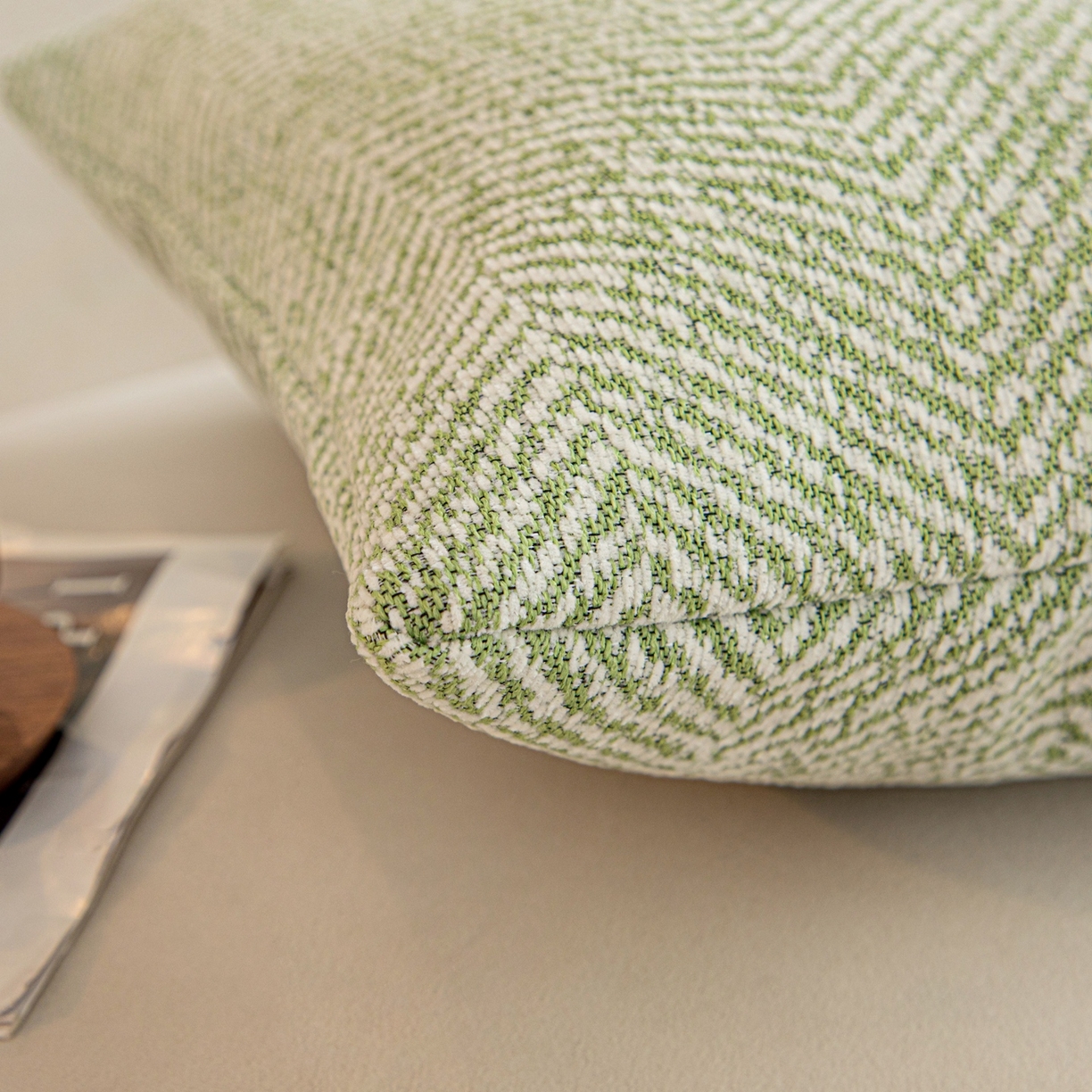 91家纺网 家纺一手货源 找家纺 沐沐家纺 2026新款波点抱枕 波点-绿色