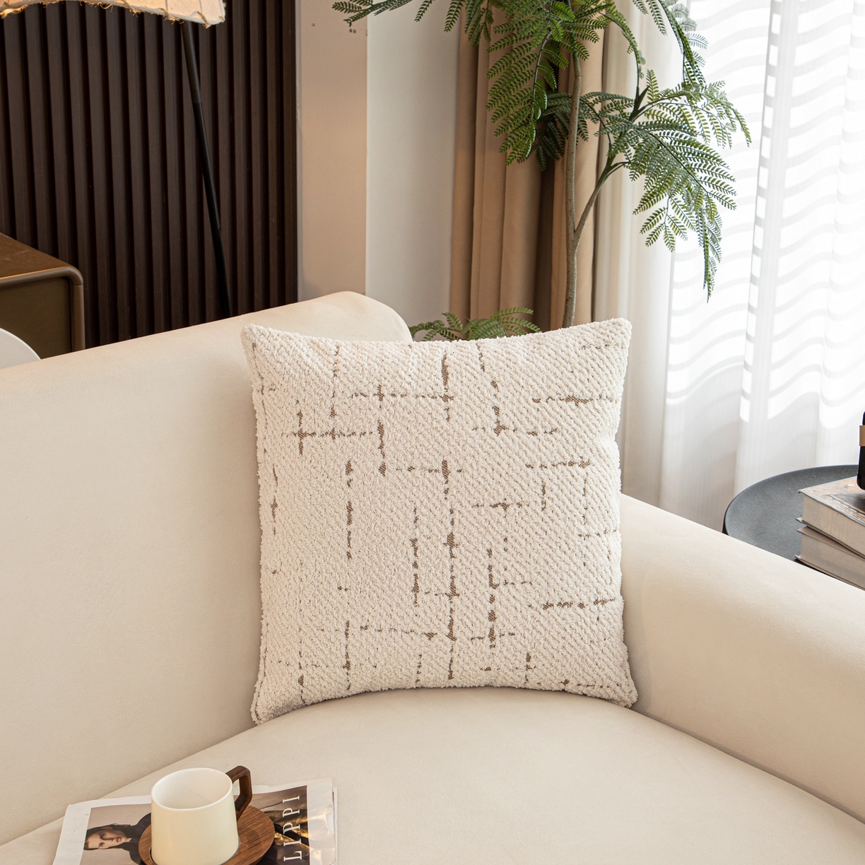 沐沐家纺 2026新款漫星抱枕 漫星-白+咖