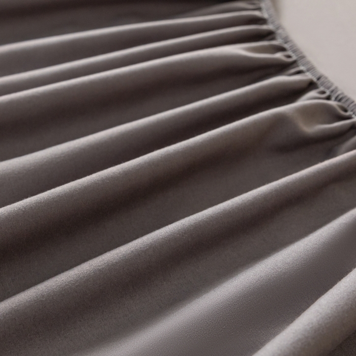 91家纺网 家纺一手货源 找家纺 梵克保罗 2025新款简约纯色亲肤磨毛床笠 深灰