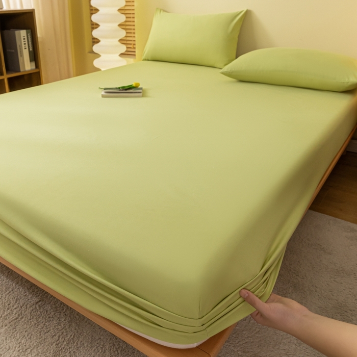 91家纺网 家纺一手货源 找家纺 （总）梵克保罗 2025新款简约纯色亲肤磨毛床笠