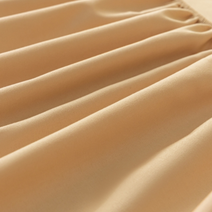 91家纺网 家纺一手货源 找家纺 梵克保罗 2025新款简约纯色亲肤磨毛床笠 卡其