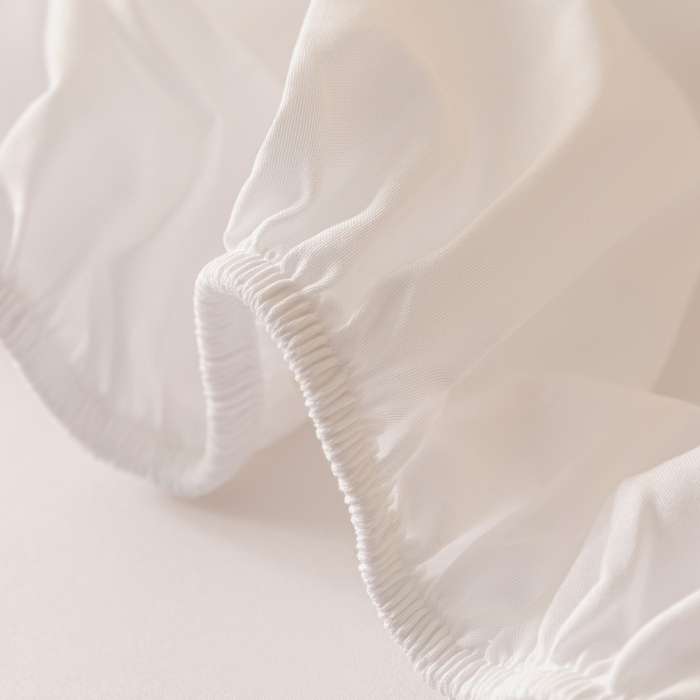 91家纺网 家纺一手货源 找家纺 梵克保罗 2025新款简约纯色亲肤磨毛床笠 纯白