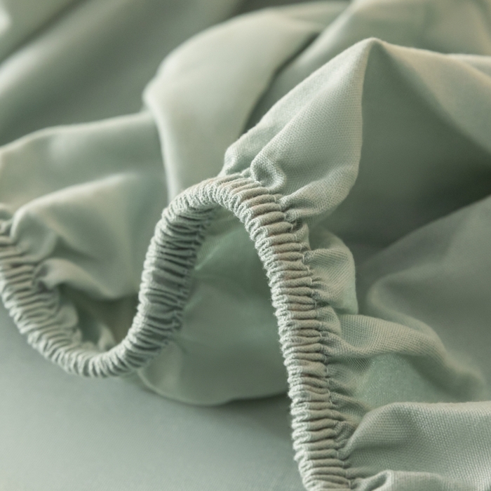 91家纺网 家纺一手货源 找家纺 梵克保罗 2025新款简约纯色亲肤磨毛床笠 墨绿