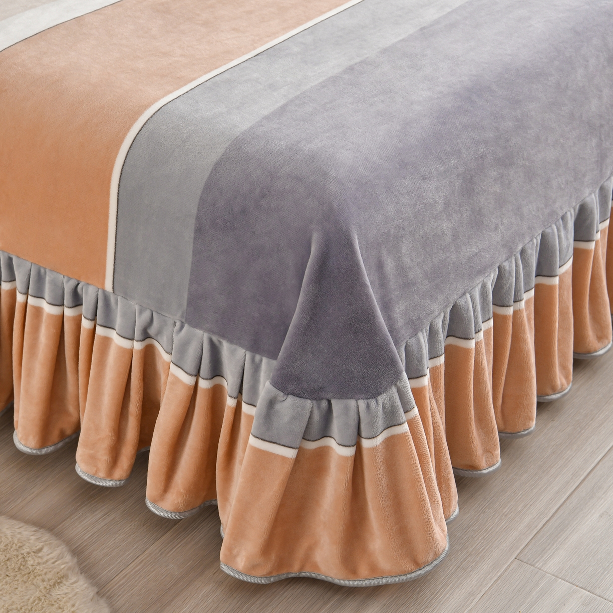 91家纺网 家纺一手货源 找家纺 （总）橘姿家纺 2025新款9-10斤牛奶绒四件套金貂绒四件套