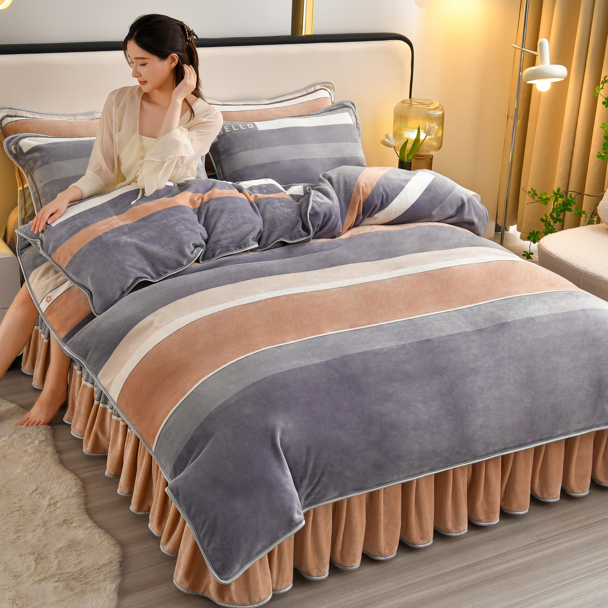 91家纺网 家纺一手货源 找家纺 （总）橘姿家纺 2025新款9-10斤牛奶绒四件套金貂绒四件套,爱丁堡,樱之恋,时尚爱心,秋意,时尚格子,浅爱,甜心时尚,蒲英之恋,心动日记,萌趣,杏花微雨粉,瑞夫丽,快乐羊驼,快乐时光,格韵,繁华,郁金香紫,羽之恋,花漾,羽毛粉,约定,知音,追梦