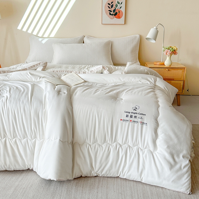 91家纺网 家纺一手货源 找家纺 （总）柏薇 2025新款A类立体新疆棉花被被子被芯