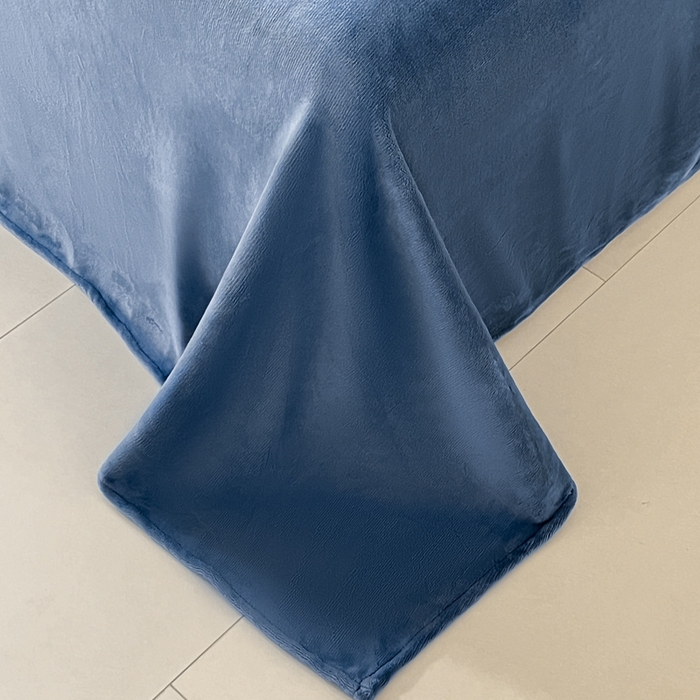 91家纺网 家纺一手货源 找家纺 ONE TWO ONE 121 新品【牛奶绒刺绣四件套】2025毛毯被子四件套单件床单被套床笠珊瑚绒牛奶绒冬被法兰绒兔毛绒男孩Boy Boy-雾霾蓝