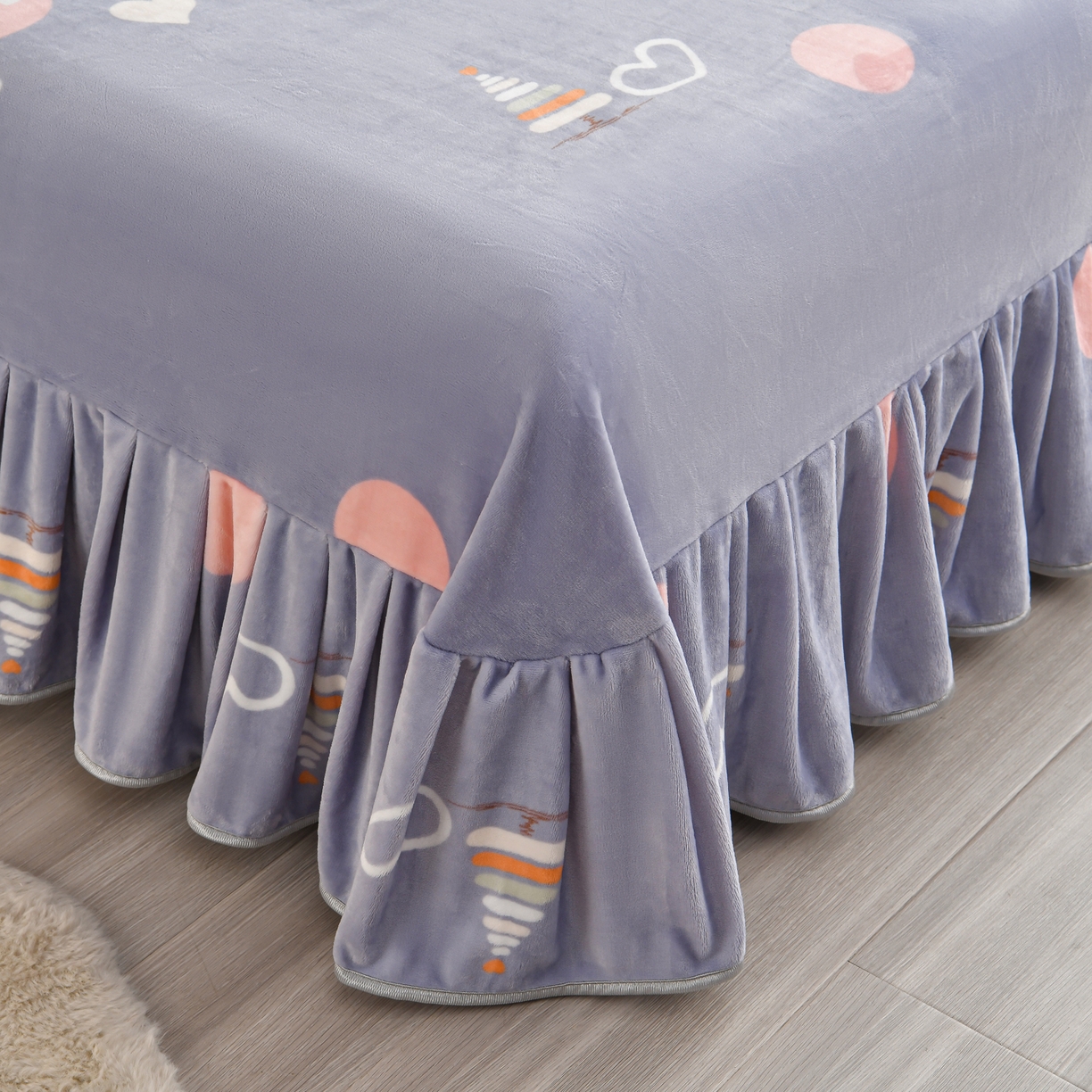 91家纺网 家纺一手货源 找家纺 橘姿家纺 2025新款9-10斤牛奶绒四件套金貂绒四件套 萌趣