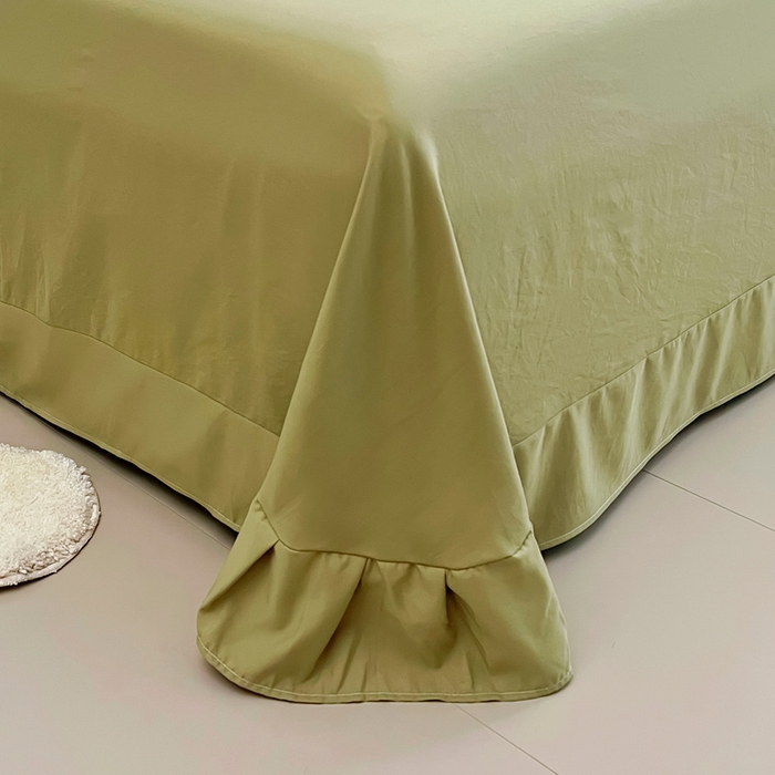 91家纺网 家纺一手货源 找家纺 梵克保罗 2025春夏新款水洗棉麻学生季小号三件套 倾城之恋