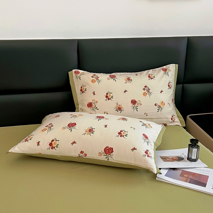 91家纺网 家纺一手货源 找家纺 梵克保罗 2025春夏新款水洗棉麻学生季小号三件套 倾城之恋