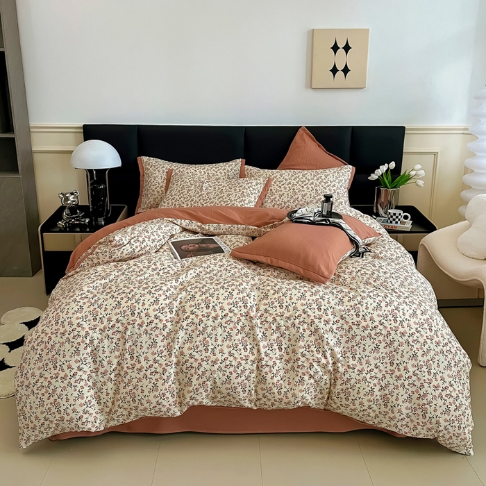 梵克保罗 2025春夏新款水洗棉麻学生季小号三件套 叶叶情怀