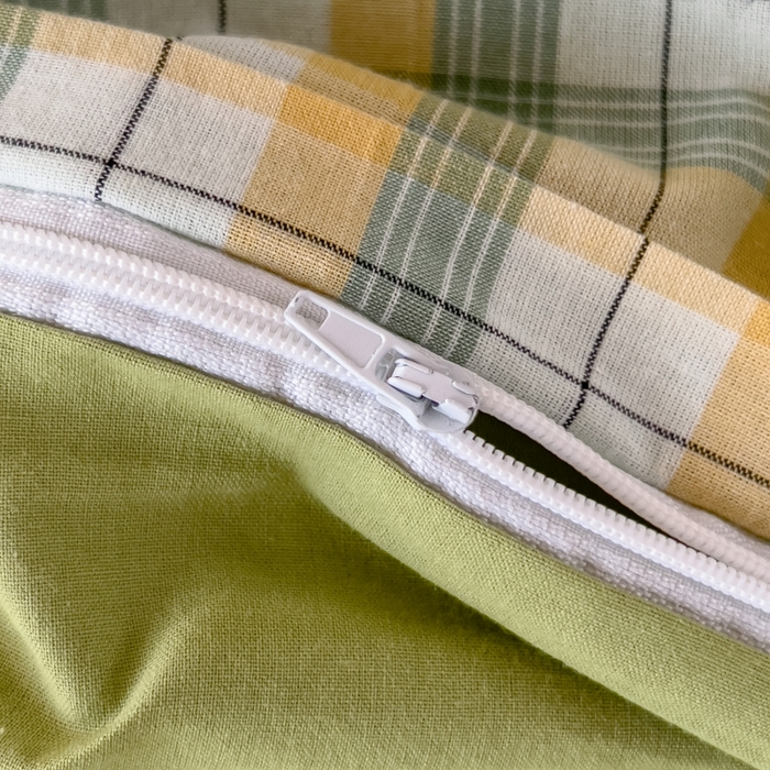 91家纺网 家纺一手货源 找家纺 梵克保罗 2025春夏新品无印风水洗棉学生六件套大礼包三件套枕套被套床单被芯床垫枕芯学生季 芒格绿