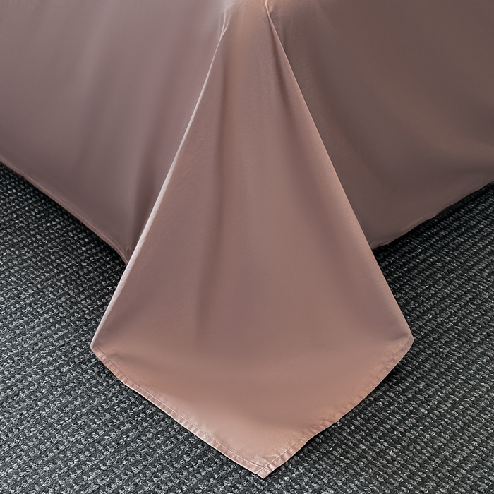 91家纺网 家纺一手货源 找家纺 梵克保罗 2025春夏新品50S长绒棉轻奢提花四件套 知禾-咖