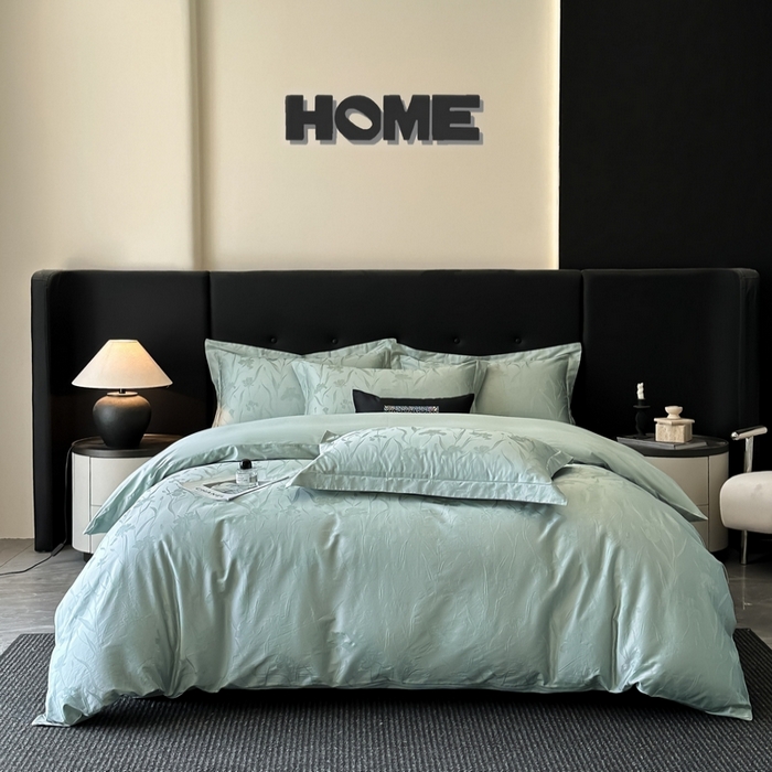 梵克保罗 2025春夏新品50S长绒棉轻奢提花四件套 柔境-玉