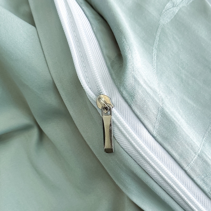 91家纺网 家纺一手货源 找家纺 梵克保罗 2025春夏新品50S长绒棉轻奢提花四件套 柔境-玉