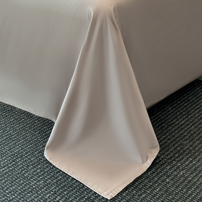 91家纺网 家纺一手货源 找家纺 梵克保罗 2025春夏新品50S长绒棉轻奢提花四件套 轻纱-褐