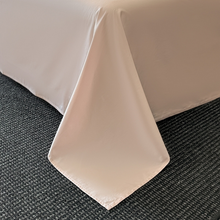 91家纺网 家纺一手货源 找家纺 梵克保罗 2025春夏新品50S长绒棉轻奢提花四件套 婉心-粉