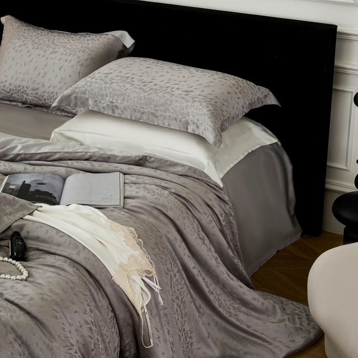 91家纺网 家纺一手货源 找家纺 （总）梵克保罗 2025春夏新款新款纯色LF兰精天丝莱赛尔四件套