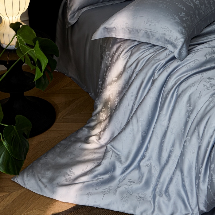 91家纺网 家纺一手货源 找家纺 梵克保罗 2025春夏新款新款纯色LF兰精天丝莱赛尔四件套 雨馨灰