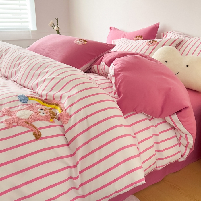 91家纺网 家纺一手货源 找家纺 （总）梵克保罗 2025新款卡通水洗棉毛巾绣四件套