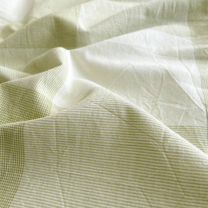 91家纺网 家纺一手货源 找家纺 梵克保罗 2025新款无印风四件套系列 清雅中格-床单款