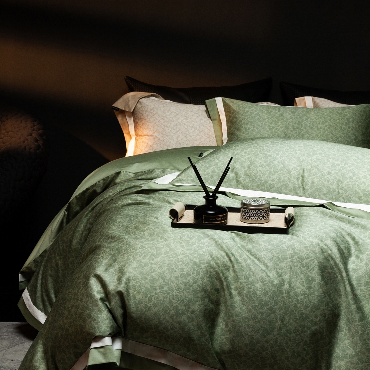 （总）ONE TWO ONE 121 2025新款高支高密全棉贡缎长绒精工细作工艺款-观雪【会员减-20】  控价 498 -518