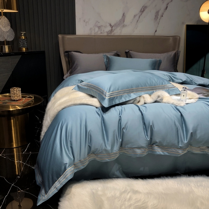 91家纺网 家纺一手货源 找家纺 （总）梵克保罗 2025春夏新款全棉长绒棉100支三线绣刺绣四件套