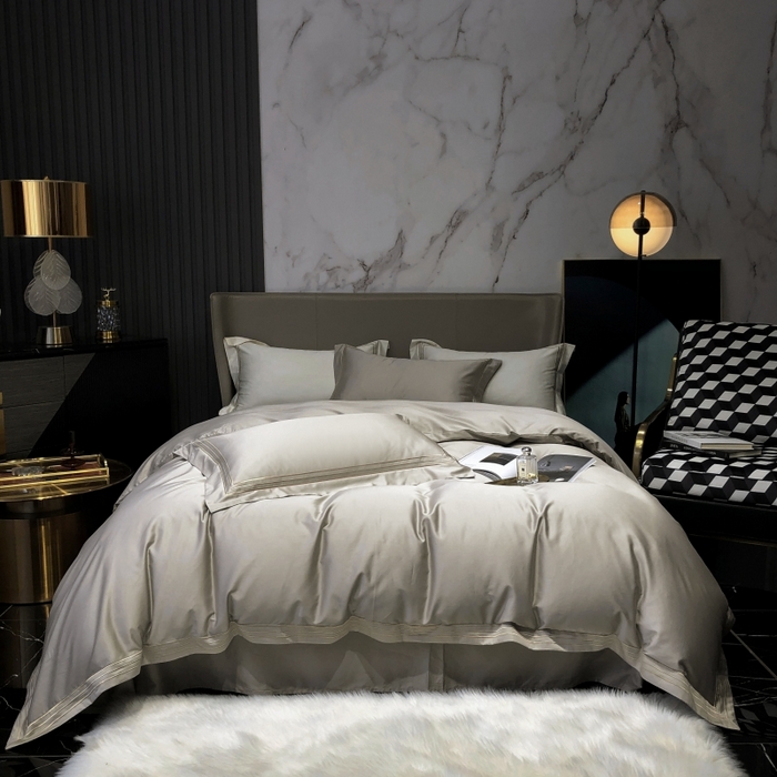 91家纺网 家纺一手货源 找家纺 （总）梵克保罗 2025春夏新款全棉长绒棉100支三线绣刺绣四件套