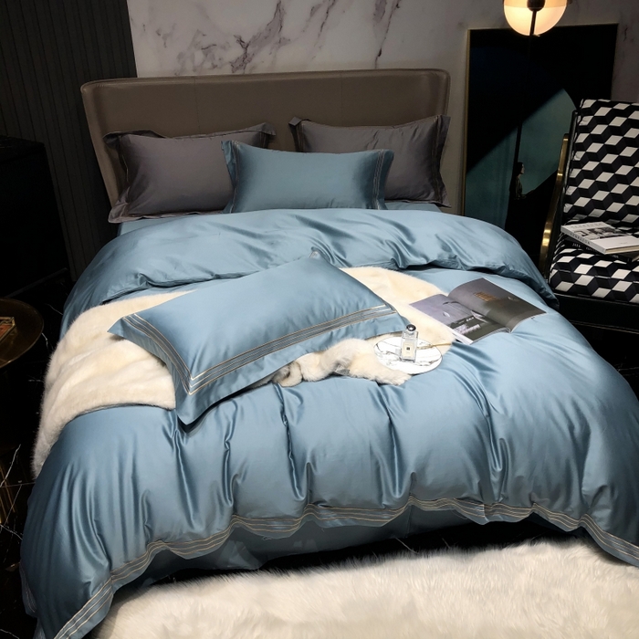 91家纺网 家纺一手货源 找家纺 （总）梵克保罗 2025春夏新款全棉长绒棉100支三线绣刺绣四件套